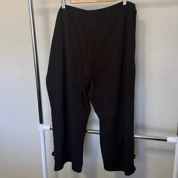 Plus Size Cold Water Creek Black Capri Lounge Pants 2X - Picture 4 of 5